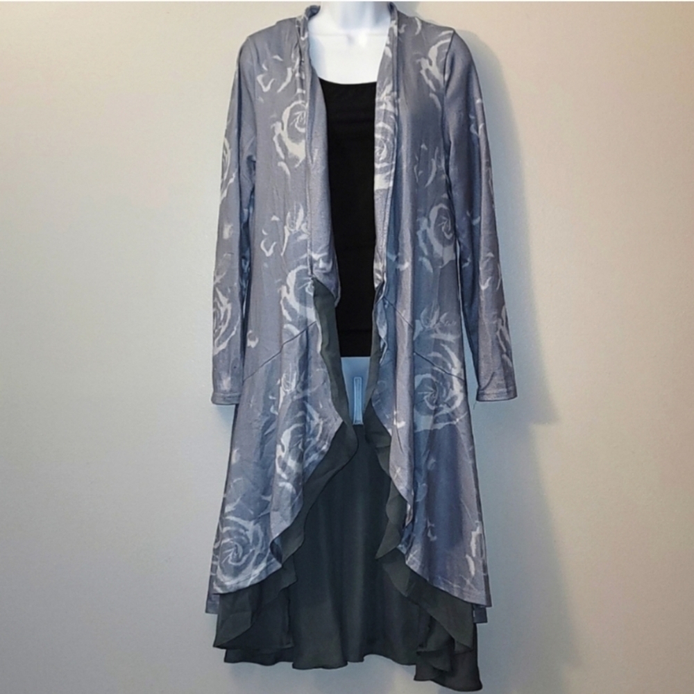 Reborn Cascading Rose Print Soft Duster Size Medium - Picture 5 of 7